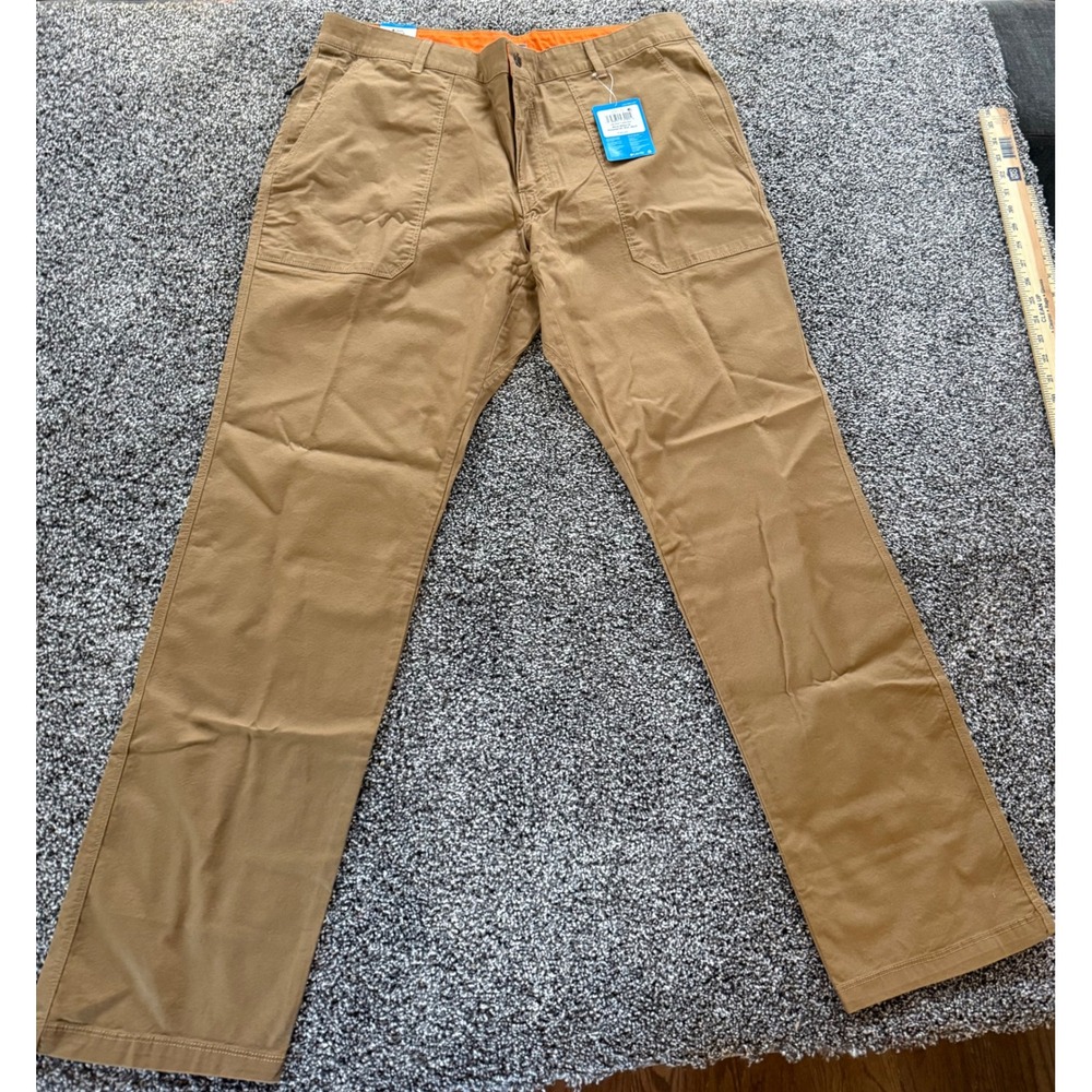 Columbia Flex ROC Utility Pant Mens 38x34 Tan Straight Leg Omni-Shade AM5509-257